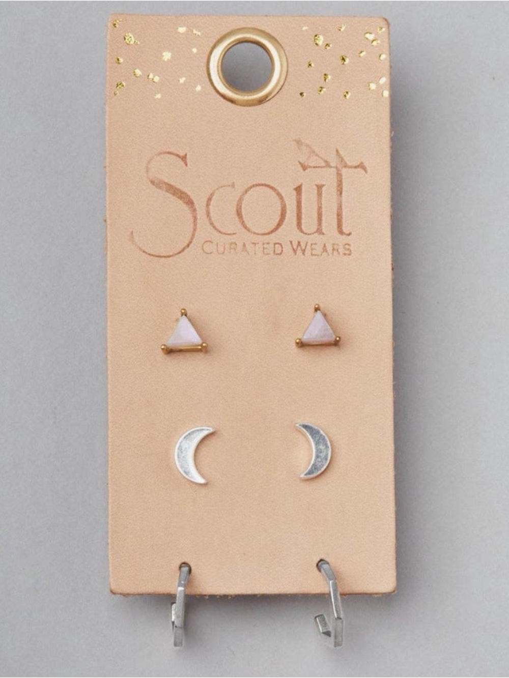 Scout Silver Triangle, Crescent & Hoop Earring Set
